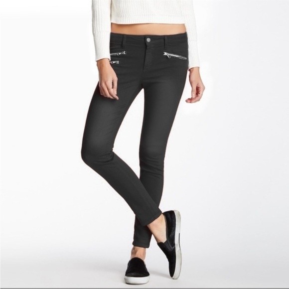 Joe's Jeans Denim - 🎈LAST CHANCE! Joe's Jeans The Rocker Moto Zipper Black Skinny Jeans Size 25